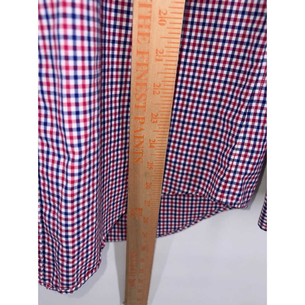 Polo Ralph Lauren Men's Small Red Blue Plaid Check Button Down Lightweight - Picture 4 of 6